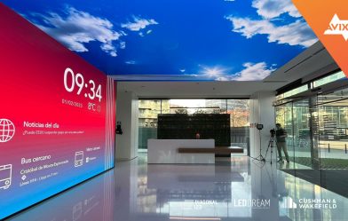 Discover how Digital Signage can integrate a building’s identity and improve the user experience at Diagonal 123 in Barcelona